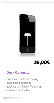 iPhone 4 Dock Connector Reparatur Berlin, Dock Connector wechseln, Austausch